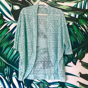 Maurices Mint Blue Shrug